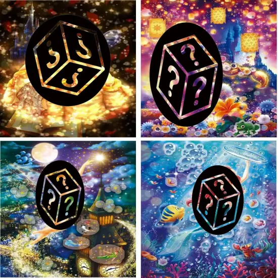 Princess Diamond Painting Kits for Adults-4PCS,5D-12x16in {1}