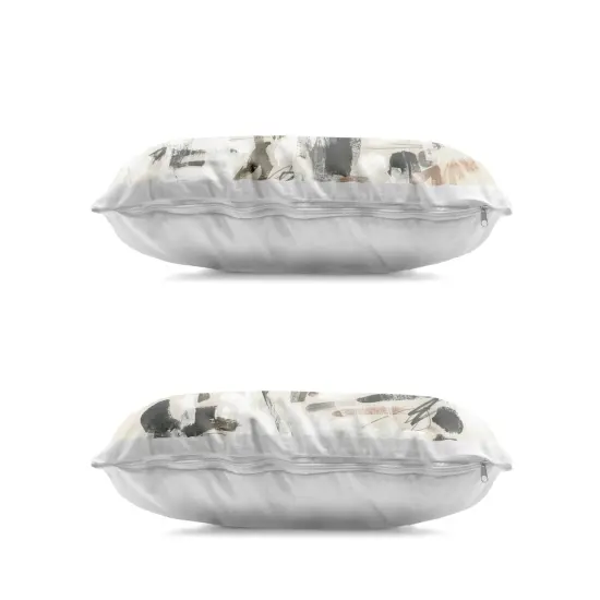 Stupell Industries Neutral Earth Tones Abstraction 2pc Decorative Printed Pillow Set design by June Erica Vess, 14 x 7 x 20 {2}