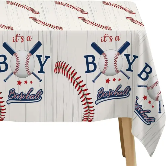 Baseball Baby Shower Decorations Tablecloth {4}