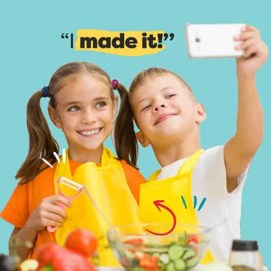 Baketivity Kid Safe Plastic Knives For Real Cooking With Cutting Board, Peeler For Kitchen - Knife Set With Blunt Tip, Dishwasher Safe, BPA Free Kids Knives For Cutting {3}