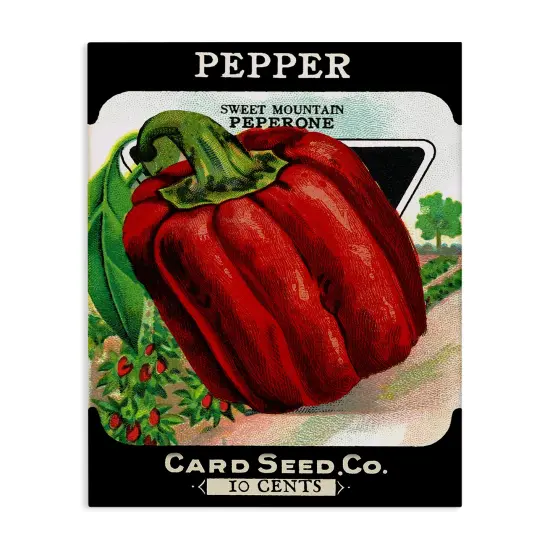 Stupell Industries Vintage Gardening Pepper Canvas By Lil' Rue {1}