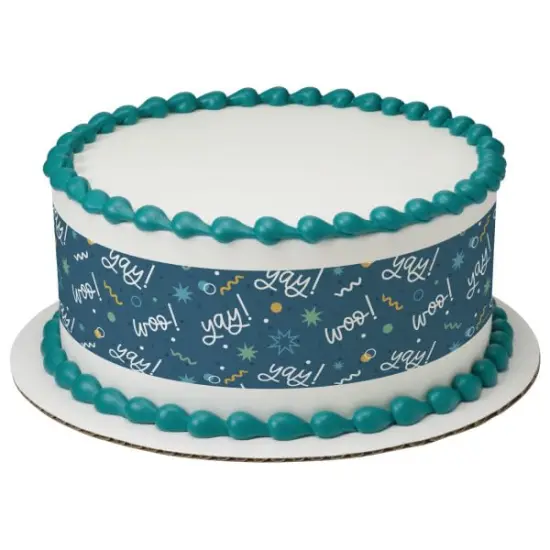 YAY! Edible cake border 3 Strips 2.5x10.5 inchs in size {1}