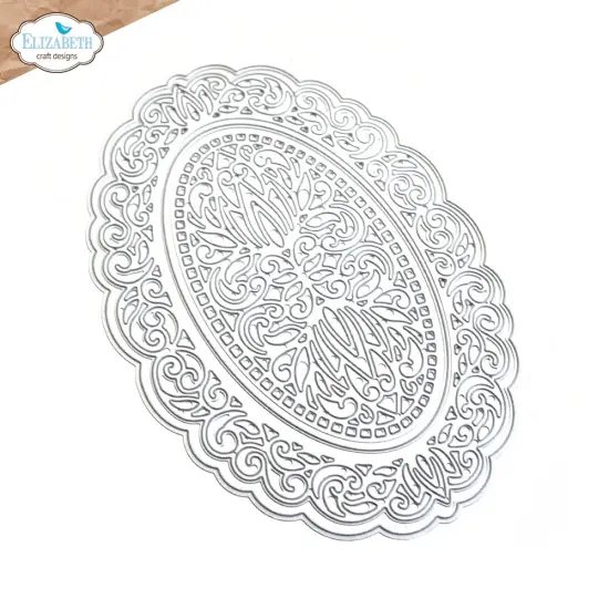 Elizabeth Craft Metal Die-Decorative Oval Frame {3}