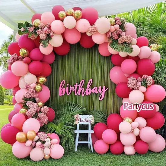 Hot Pink Balloon Arch Kit (Hot Pink Shade) {2}