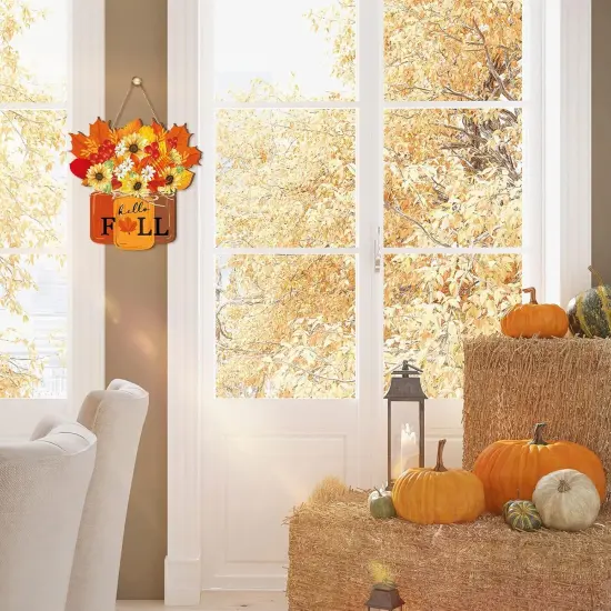 Fall Decoration for Home Thanksgiving Door Decor (Orange) {5}