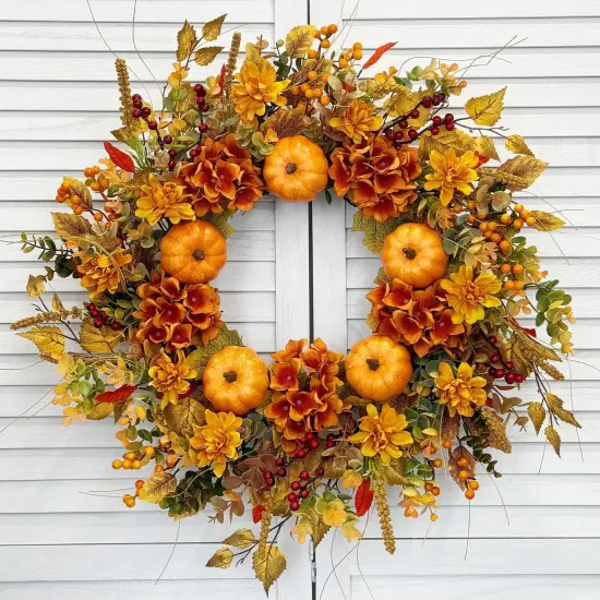 24 Inch Fall Autumn Wreaths {4}