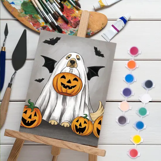 Anseal 12 Packs Halloween Pre Drawn Canvas to Pain(halloween) {4}