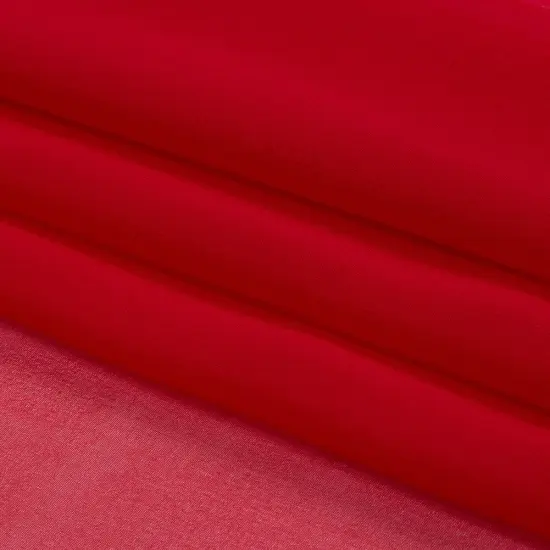 1 Yard Red Silk Chiffon Lightweight Sheer Fabric for Dresses Scarves Overlays and Ruffles, 44 Inches Width {4}