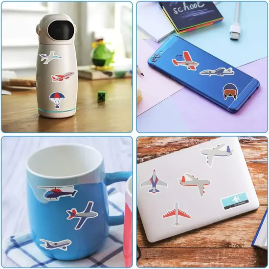 100 Pack Airplane Stickers {4}
