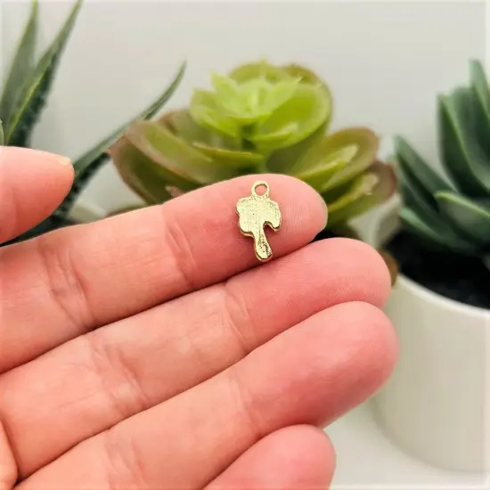 Tiny Palm Tree Charms, 8x13mm {4}
