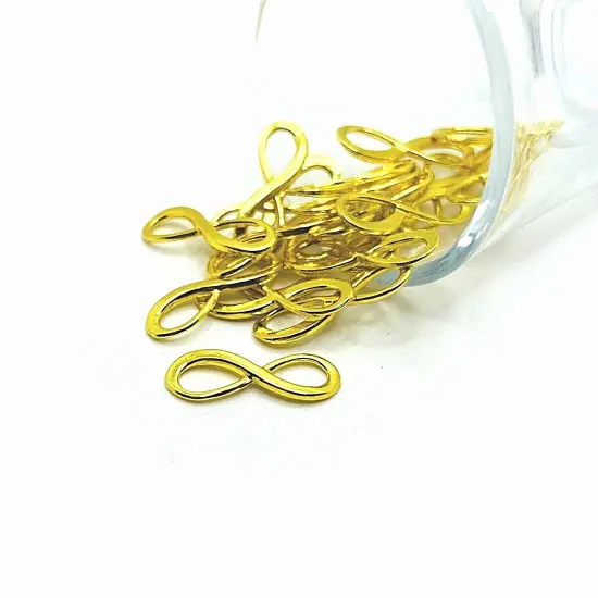 Gold Infinity Connector Charms, 23x8mm {1}