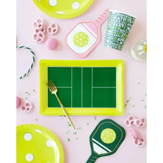 Pickleball Party Plates: Fun Yellow & Green Plates for Lunch & Dinner {2}