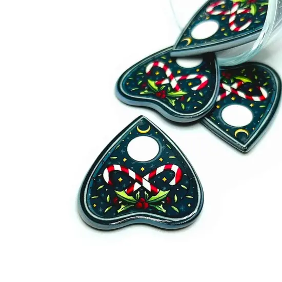 Creepy Christmas Ouija Planchette Charms, 40x36mm {1}