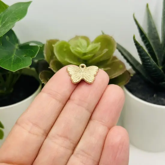 American Flag Butterfly Charms, 13x18mm {3}