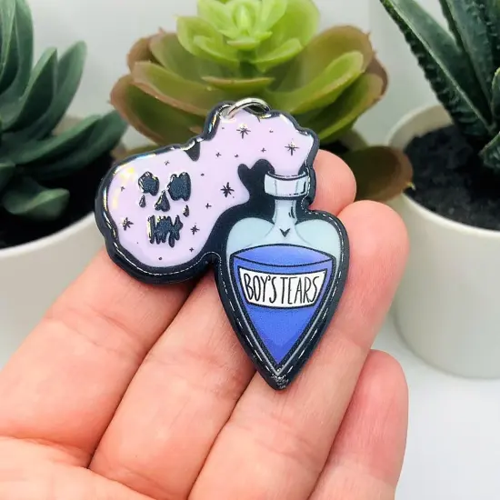 Boy's Tears Valentine's Halloween Charms, 51x40mm {4}