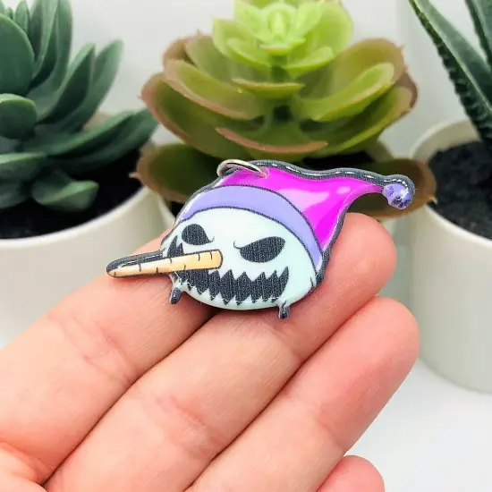 Creepy Christmas Scary Snowman Charms, 27x49mm {2}