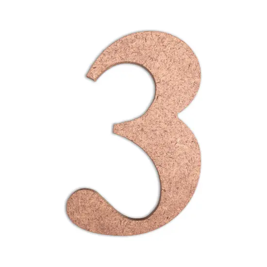 Little Birdie MDF Number 4" 1/Pkg-3 {2}