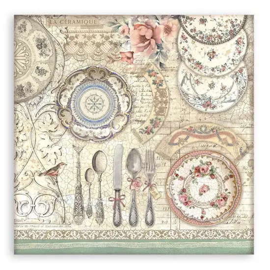 Stamperia Single-Sided Paper Pad 8"X8" 22/Pkg-Brocante Antiques {6}