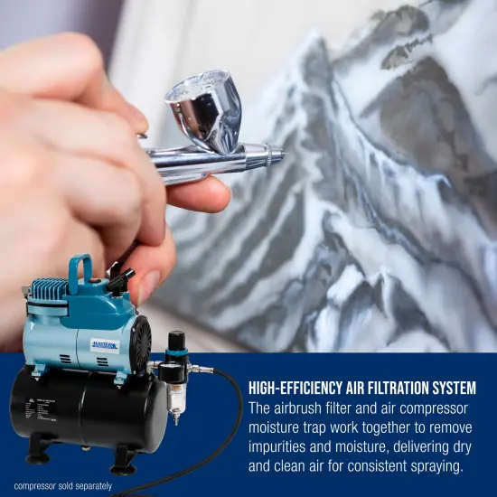 rue Diaphragm Airbrush Pressure Regulator with Gauge & Water Moisture Trap &ndash; Filter, Air Compressor Water Trap for Clean, Moisture-Free Airflow {5}