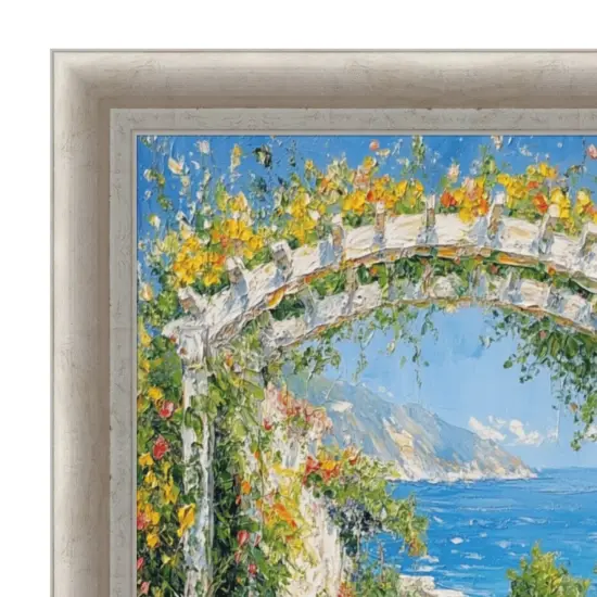 Italian Florentine Silver Leaf Shadow Box Picture Frame 40x60 frame {7}