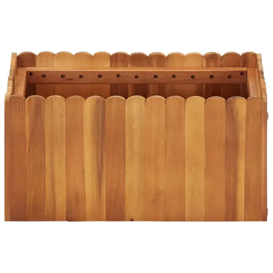 vidaXL Garden Raised Bed 19.6"x11.8"x9.8" Solid Acacia Wood {2}