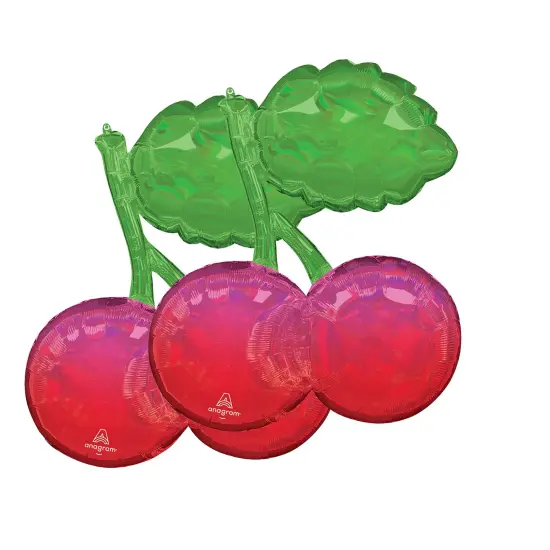 Anagram&reg; 30 Inch Fruity Mix Iridescent Cherries Foil Mylar Balloon {2}