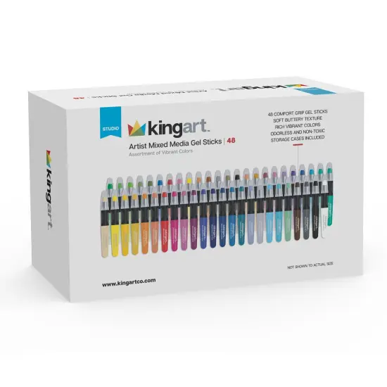 KINGART&reg; Gel Stick Crayons, 48 Colors {2}
