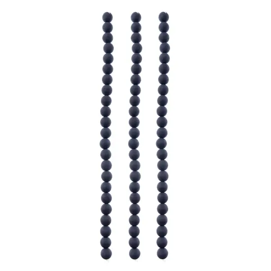 John Bead Czech Glass White Alabaster Velvet Round Bead 3 Strands {3}