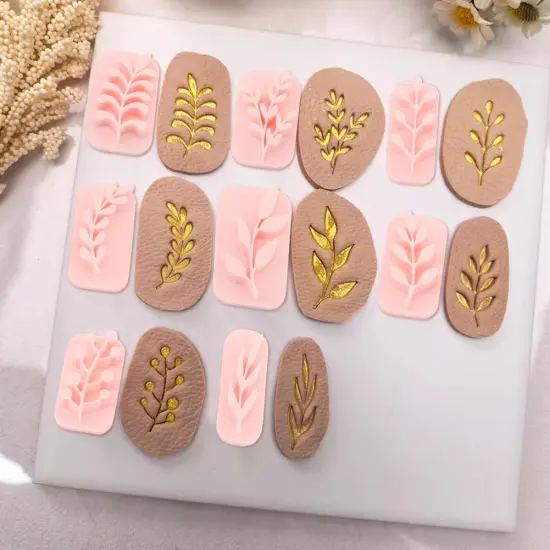 Plant Clay Stamps 8 Shapes Leaves Clay Stamps Clays Cutters {5}