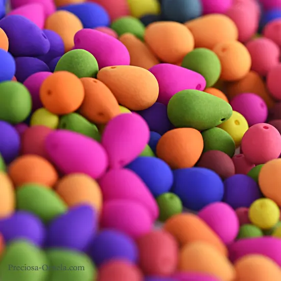 John Bead 114pcs 6x9mm Czech Glass White Alabaster Velvet Drop Bead Strands Soft Magenta {4}