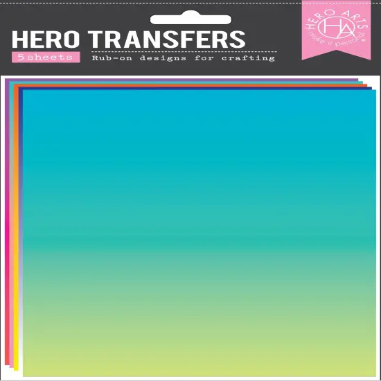 Hero Arts Hero Transfers Set 6"X8"-Floral Rainbow {1}