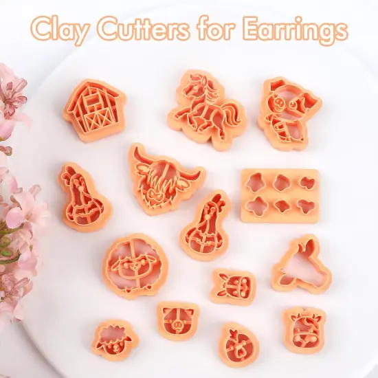 Farm Animal Clay Cutters - 14 Pcs Cute Animal Clay Cutters {5}