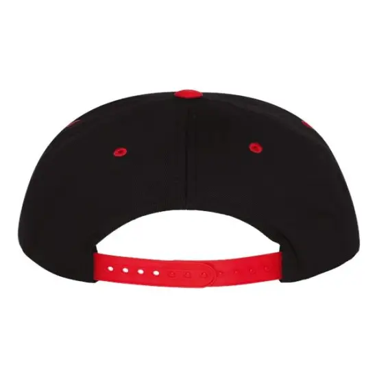 YP Classics&reg; 5 Panel Twill Snapback Cap Black/ Red {2}