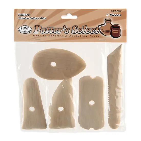 RSET-POT8 | 5pc Wooden Potter's Ribs {1}
