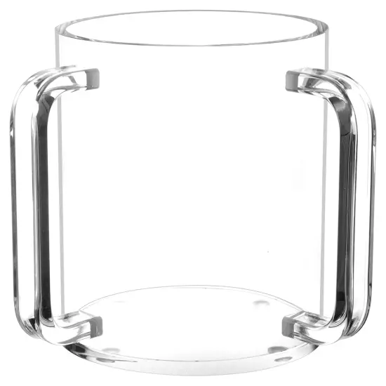 Lucite Clear Wash Cup with Clear Handles {1}