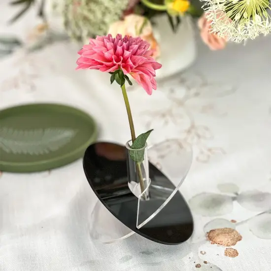 Lucite Butterfly Vase By Kinor Decor White - Clear {5}