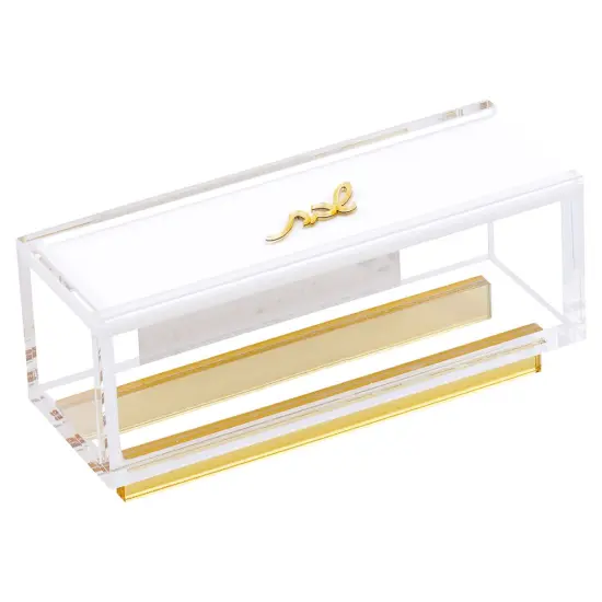 Lucite Matches Box with Text Design {1}