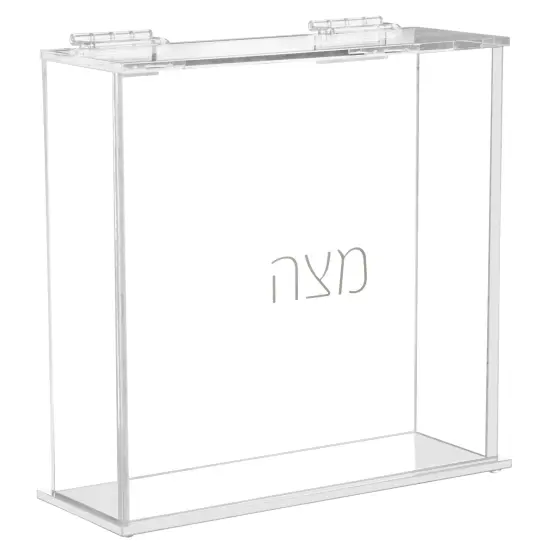 Lucite Matzah Box for Square Matzos Black {4}