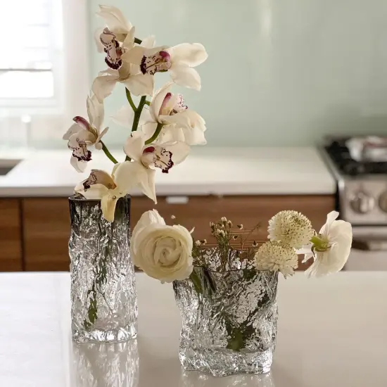 Elegant Glass Vase Clear {4}