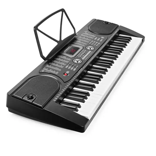 Hamzer 61-Key Digital Music Piano Keyboard - Portable Electronic Musical Instrument - with Microphone and Sticker Sheet {6}