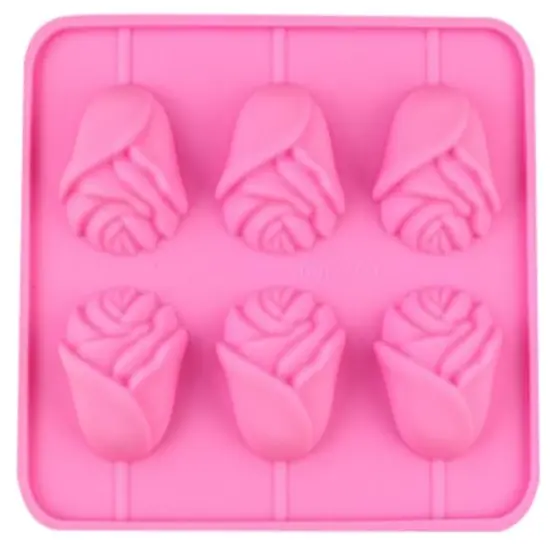 Mothers Day Rose Shape 1 Count 6 Cavity Mothers Day Silicone Mold {5}