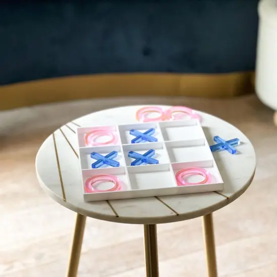 Lucite Pink & Blue Tic Tac Toe Game {2}