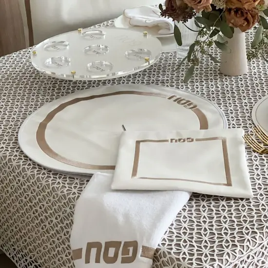 Seder Set Classic Design with Towel Silver {4}