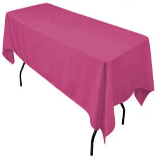 Rectangular Hot Pink Polyester Tablecloth 60&times;144 Inch Bold & Fun D&eacute;cor for Weddings, Parties & Banquets {1}