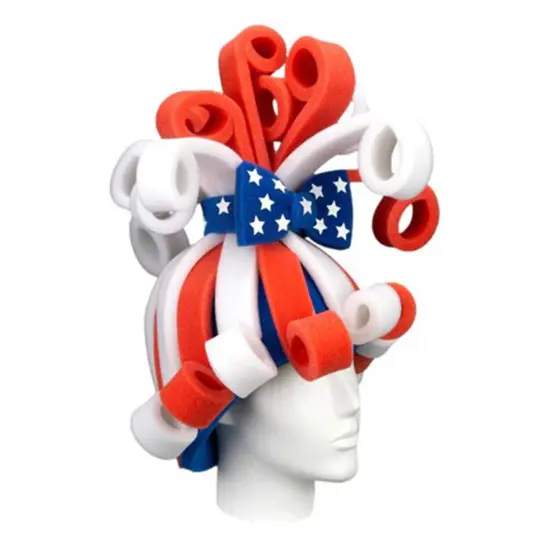 Patriotic Rollers Wig Bold & Fun Party Accessory {3}