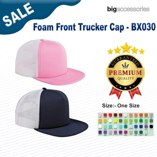 Big Accessories&reg; Foam Front Trucker Cap RED/ WHITE {2}