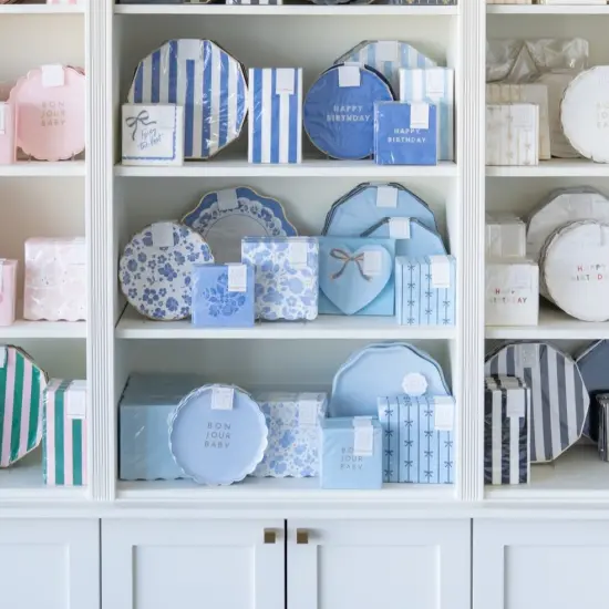 BELLE BLUE ELEGANT FLORAL COCKTAIL NAPKINS {5}