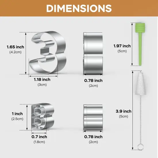 Alphabet & Number Cookie Cutters Sets of 35 Pieces {5}