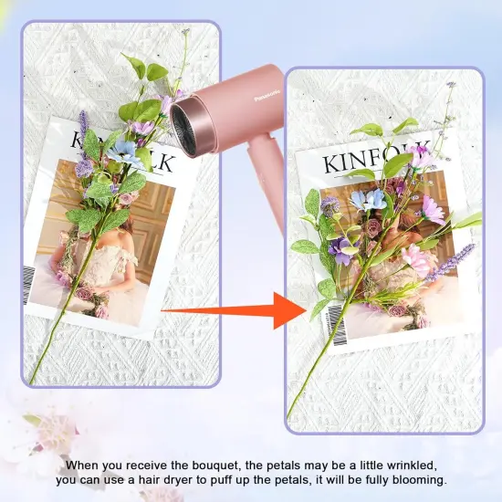 6 Pcs Daisy Summer Tabletop Floral Arrangements Flowers Artificial Silk Spring Flowers Colorful Fake Wildflowers Bouquet Faux Flower Stems Arrangements {2}