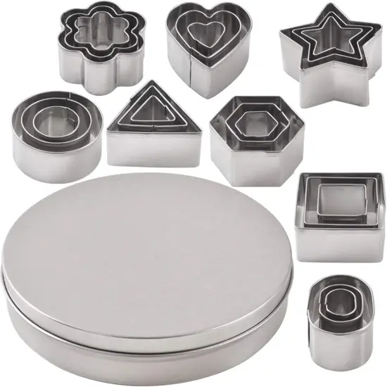 Stainless Steel Mini Cookie Cutter Set 24 Pieces {1}